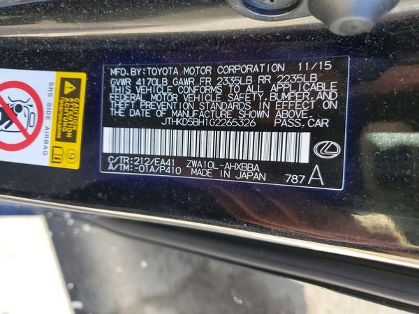 2016 LEXUS CT