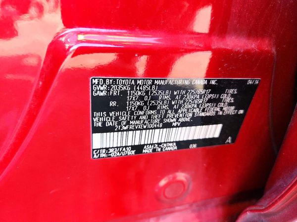 2014 TOYOTA RAV4 Sports — VINS