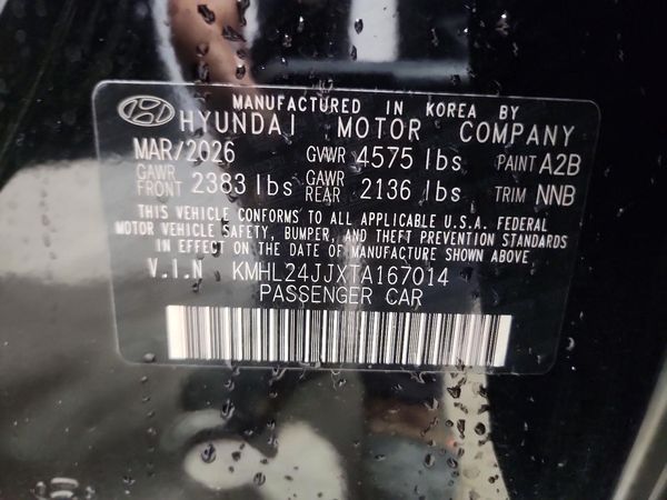 2026 HYUNDAI SONATA Blue — VINS