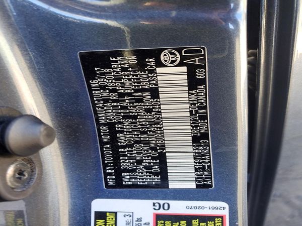 2018 TOYOTA COROLLA L/LE/SE/XLE/XSE — VINS