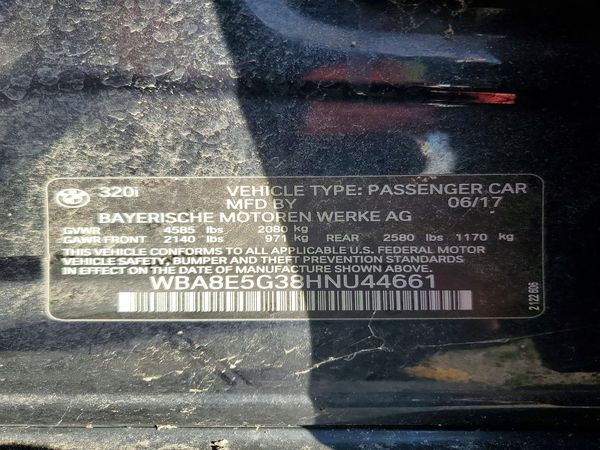 2017 BMW 320 xDrive SA — VINS