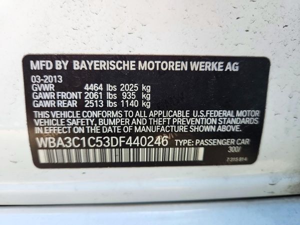 2013 BMW 328 — VINS