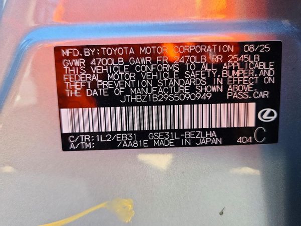 2025 LEXUS IS 350 350 F Sport Design — VINS