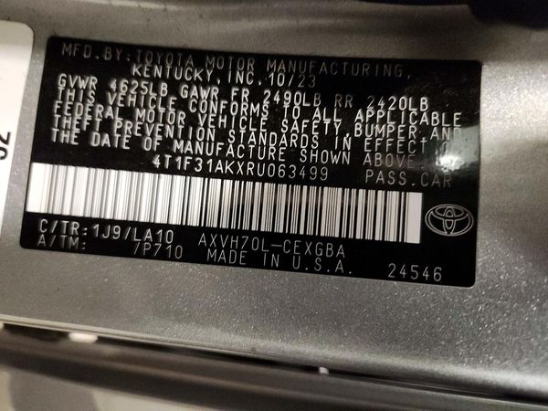 2024 TOYOTA CAMRY XLE — VINS