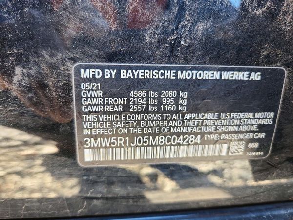 2021 BMW 330I — VINS
