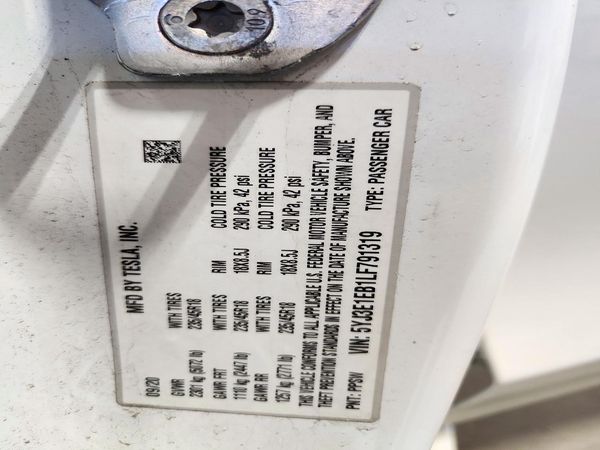 2020 TESLA MODEL 3 — VINS