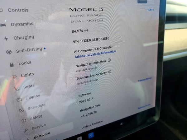 2018 TESLA MODEL 3 — ODOM