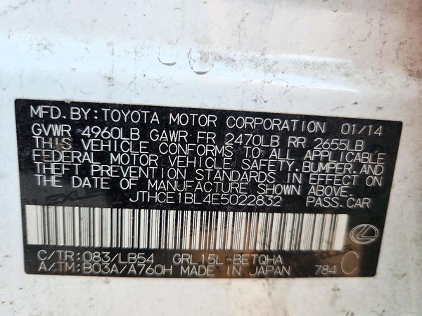 2014 LEXUS GS 350 — VINS