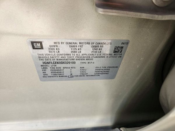 2013 CHEVROLET EQUINOX LS — VINS