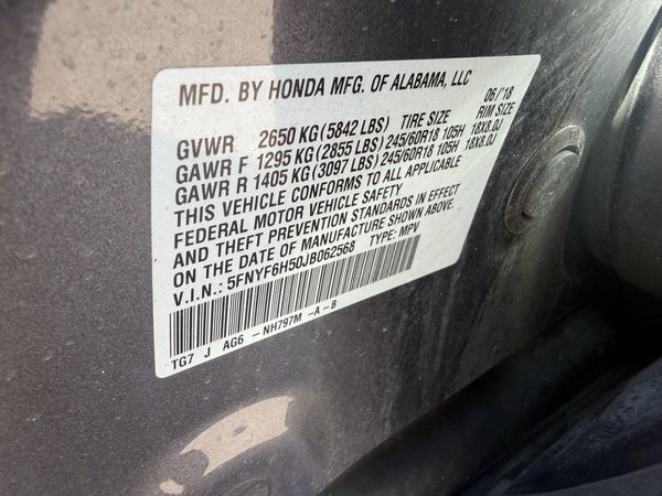 2018 HONDA PILOT EXL