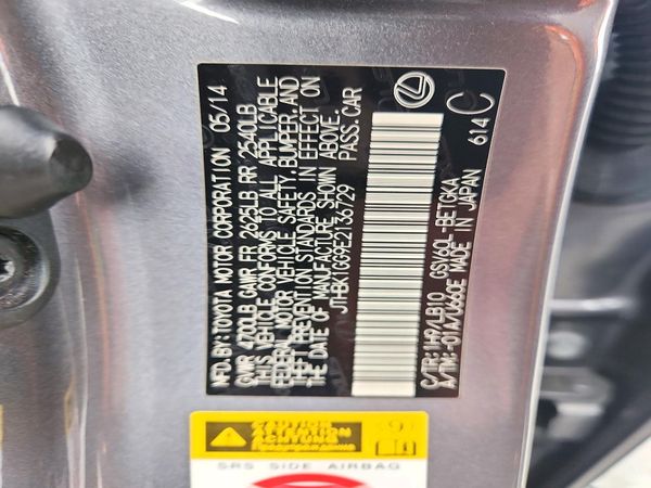 2014 LEXUS ES 350 — VINS