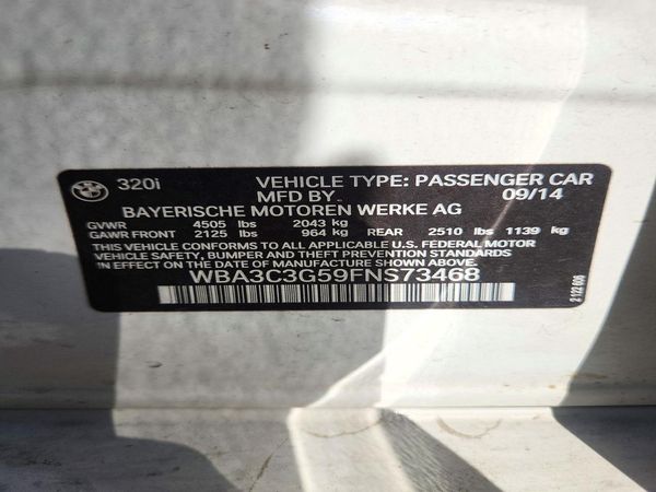 2015 BMW 320 xDrive SA — VINS