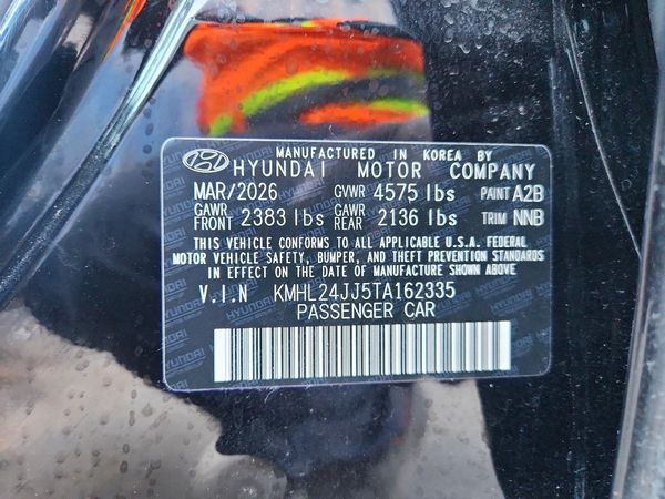 2026 HYUNDAI SONATA Blue — VINS