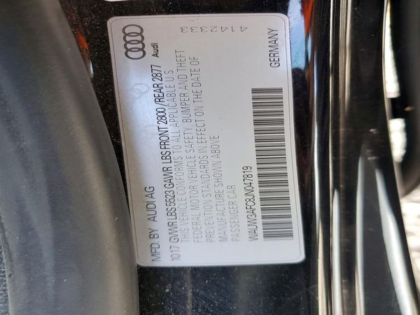 2018 AUDI A7 quattro Premium Plus — VINS