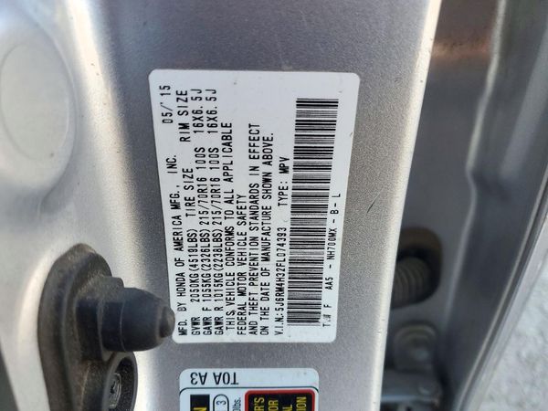2015 HONDA CRV LX — VINS
