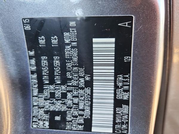 2015 TOYOTA HIGHLANDER Base/Hybrid — VINS