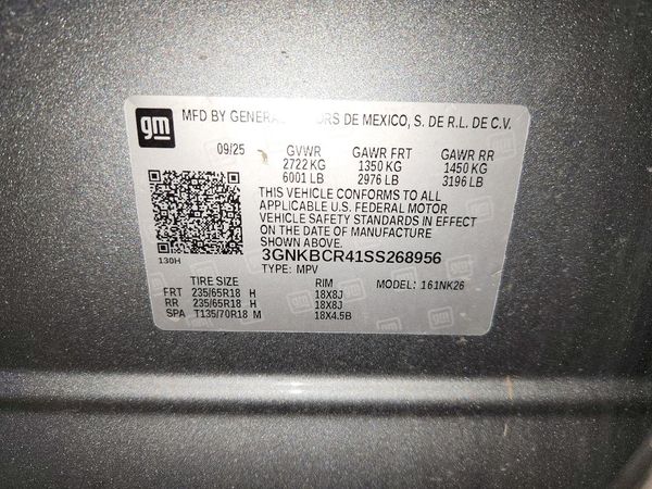 2025 CHEVROLET BLAZER 2LT — VINS