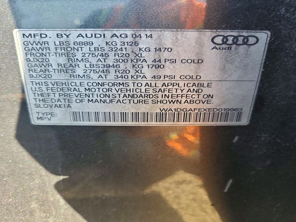 2014 AUDI Q7 S Line Prestige — VINS