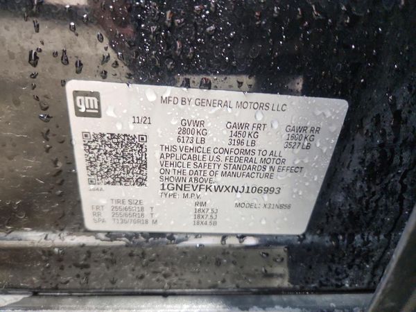 2022 CHEVROLET TRAVERSE LS — VINS