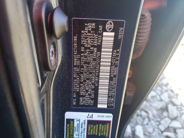 2016 TOYOTA CAMRY — VINS