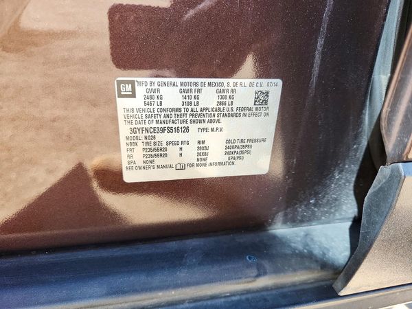 2015 CADILLAC SRX Performance — VINS