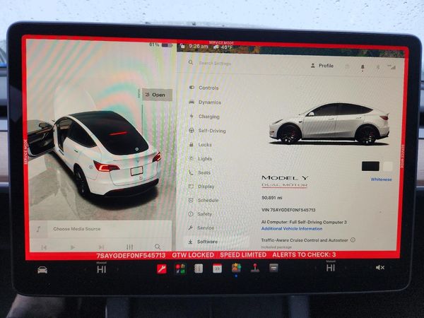2022 TESLA MODEL Y — ODOM