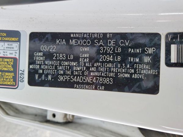 2022 KIA FORTE