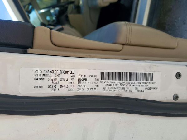 2012 JEEP GRAND CHER Limited — VINS