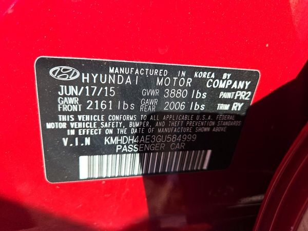 2016 HYUNDAI ELANTRA — VINS