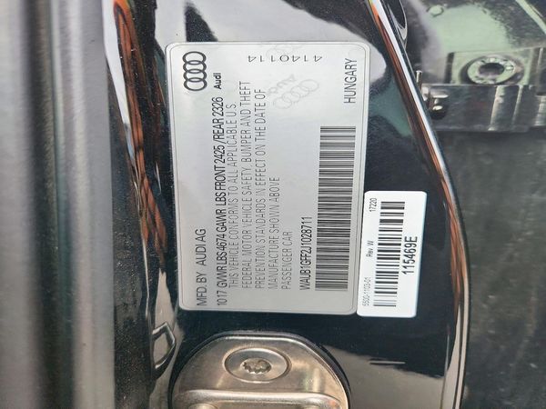 2018 AUDI S3 quattro Premium Plus — VINS