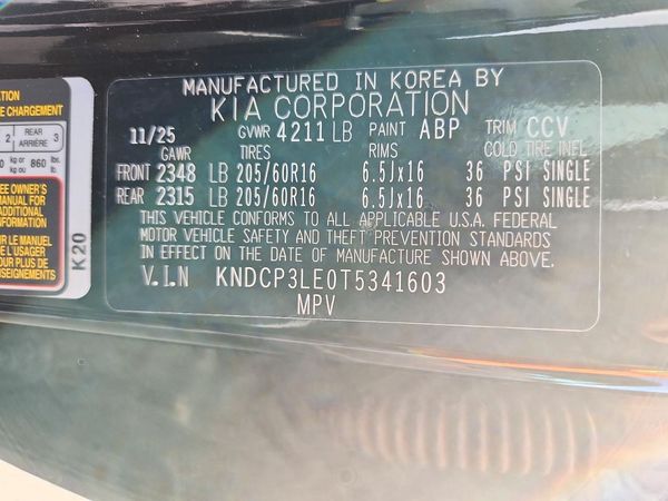 2026 KIA NIRO LX — VINS