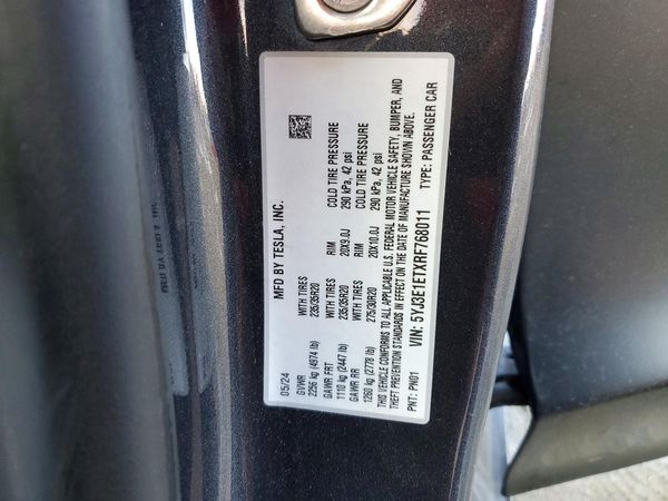 2024 TESLA MODEL 3 — VINS
