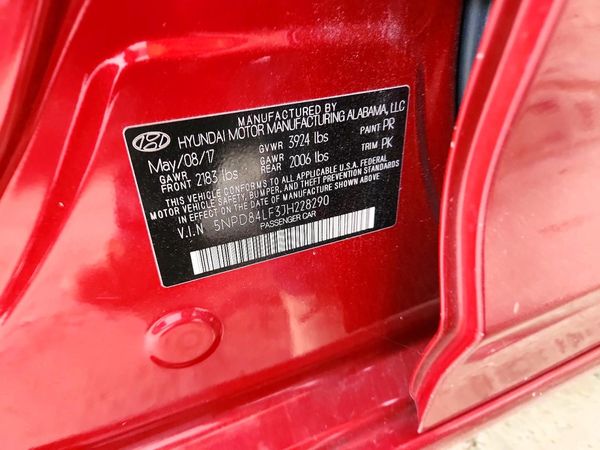 2018 HYUNDAI ELANTRA — VINS