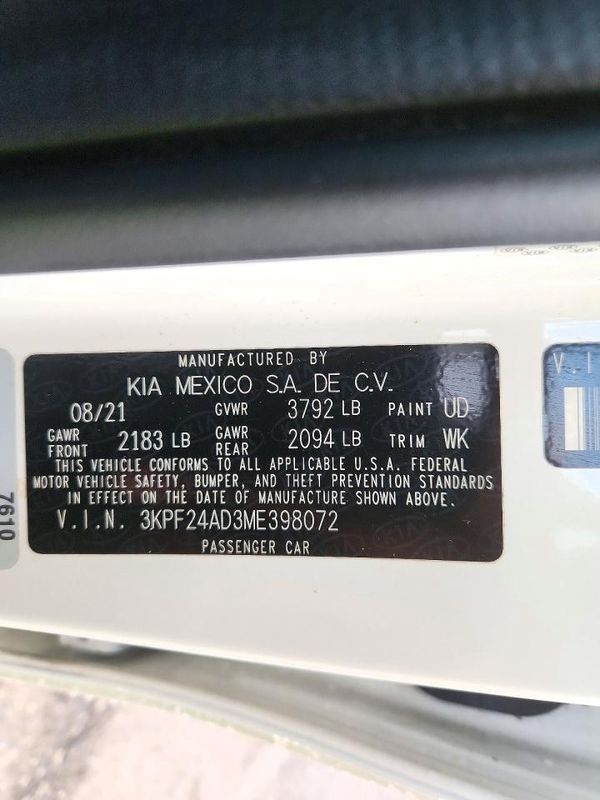 2021 KIA FORTE FE, LXS — VINS