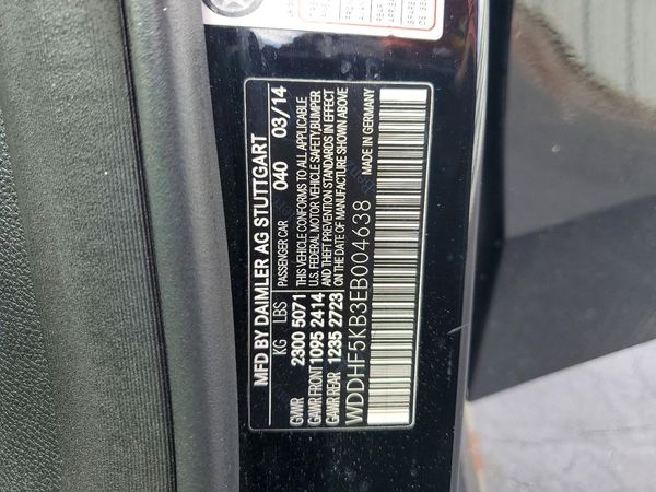 2014 MERCEDES-BENZ E E350 — VINS