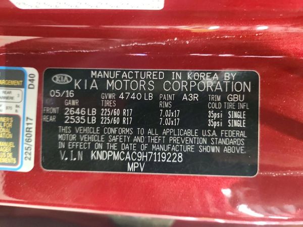 2017 KIA SPORTAGE LX — VINS