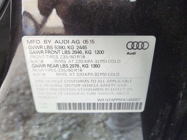 2015 AUDI Q5 E Premium Plus — VINS