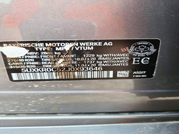 2018 BMW X5 xDrive35i — VINS