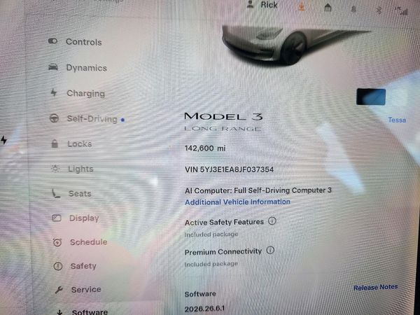 2018 TESLA MODEL 3 — ODOM
