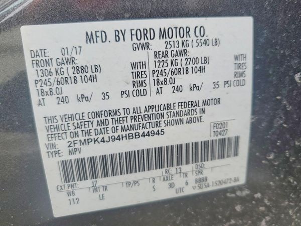 2017 FORD EDGE SEL