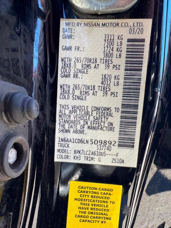 2020 NISSAN TITAN