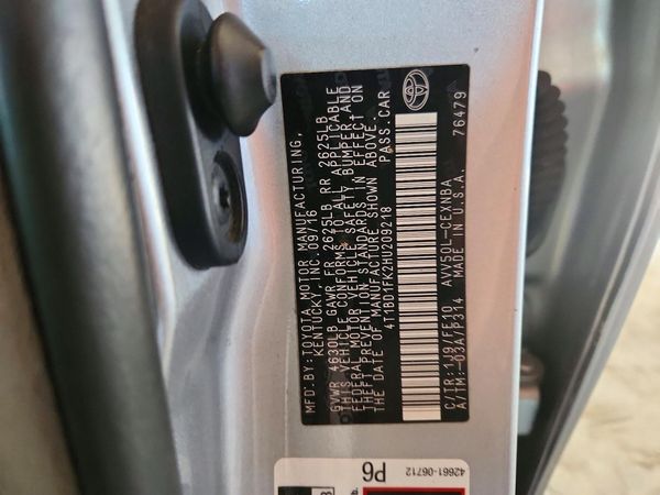 2017 TOYOTA CAMRY SOLA LE/SE/XLE Hybrid — VINS