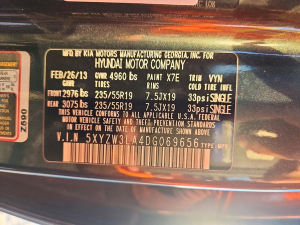 2013 HYUNDAI SANTA FE Sport Turbo Tech — VINS