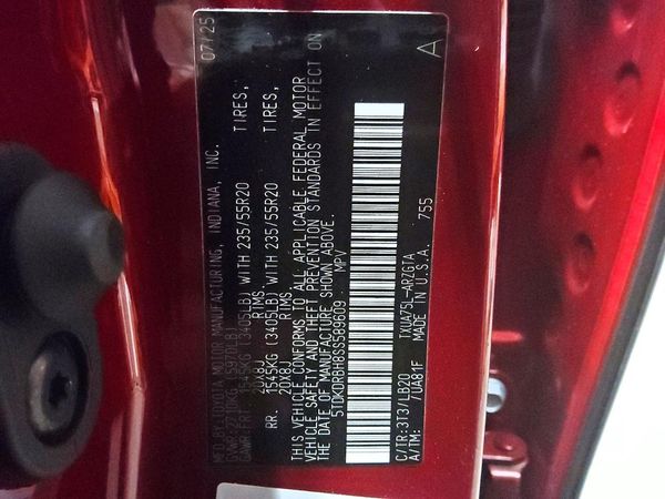 2025 TOYOTA HIGHLANDER — VINS