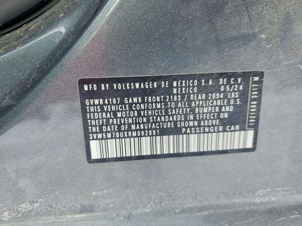 2024 VOLKSWAGEN JETTA S, S (AQ301 Trans)