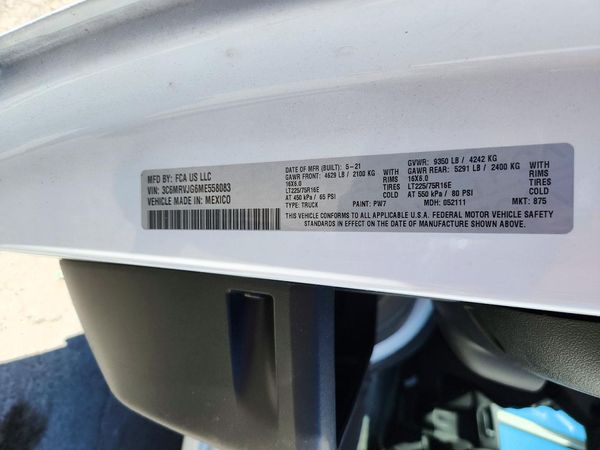 2021 RAM PROMASTER 3500 — VINS