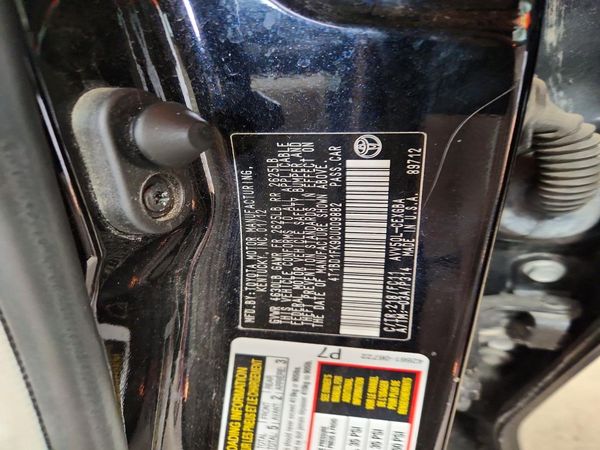 2012 TOYOTA CAMRY SOLA Hybrid — VINS