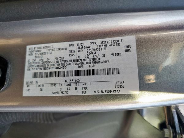 2023 FORD F150 SuperCrew