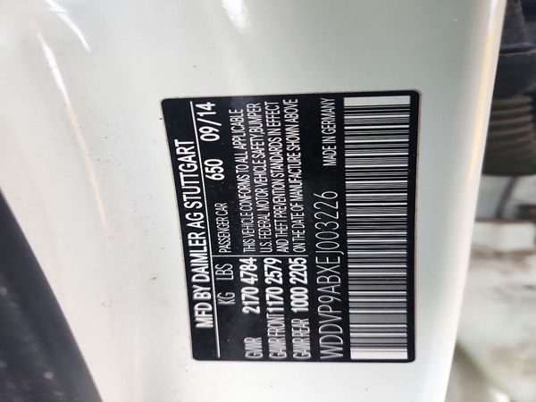 2014 MERCEDES-BENZ B — VINS