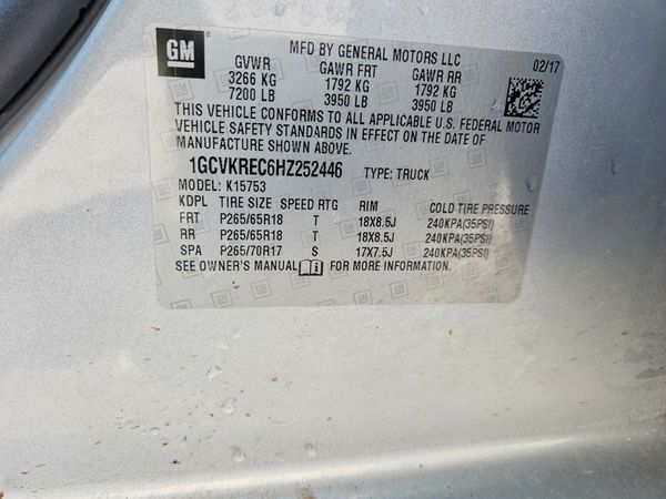 2017 CHEVROLET SILVERADO LT